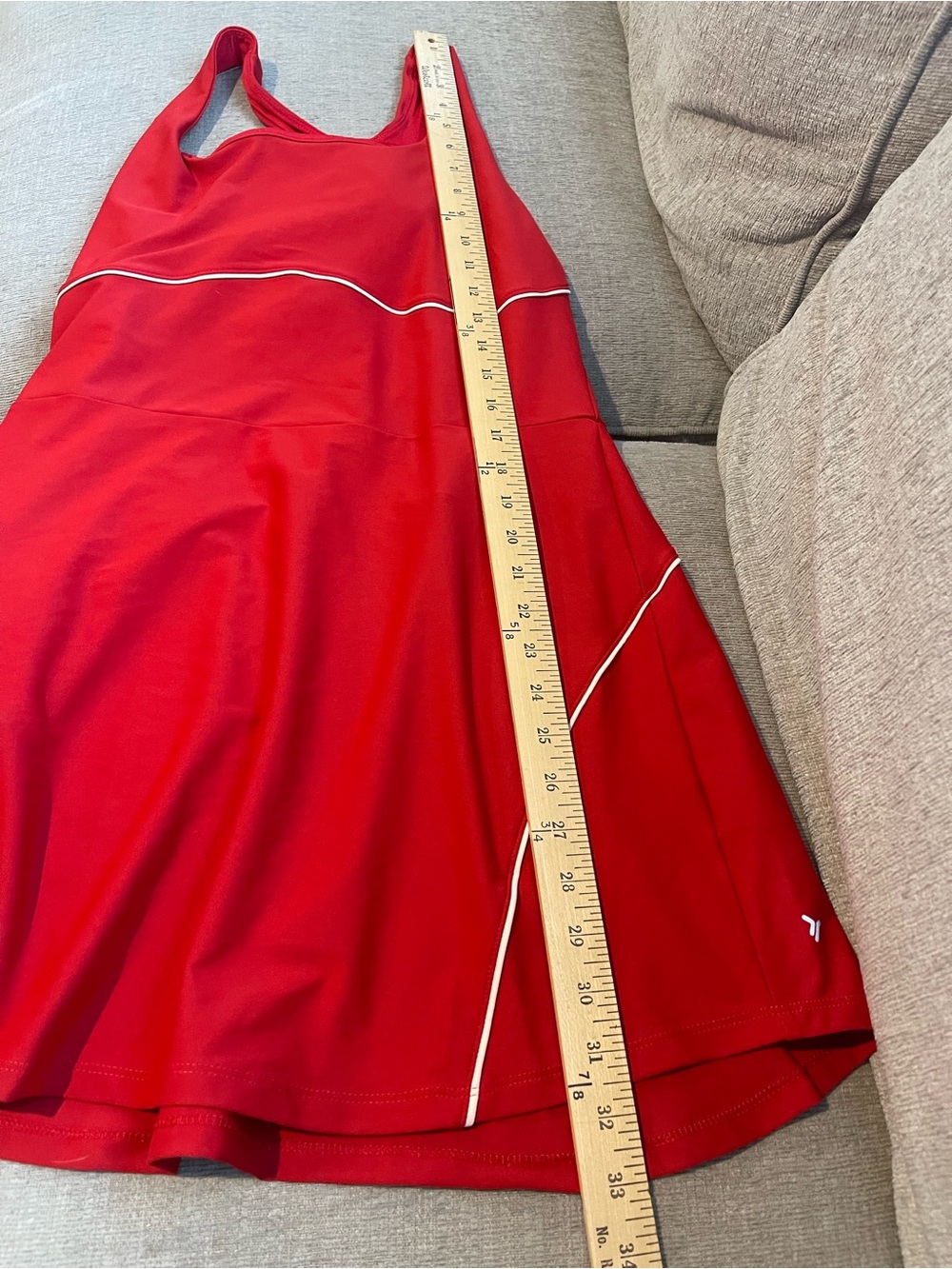Old Navy Active Red Powersoft Go-Dry Tennis Dress Pickleball Pocket Built in Bra - Picture 13 of 15